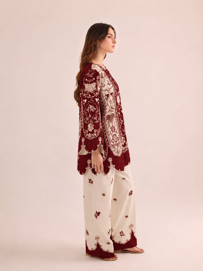 2PC Summer Lawn Dress- PRT L43876
