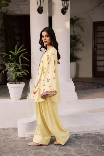 2PC Summer Embroidered Dress - 1354