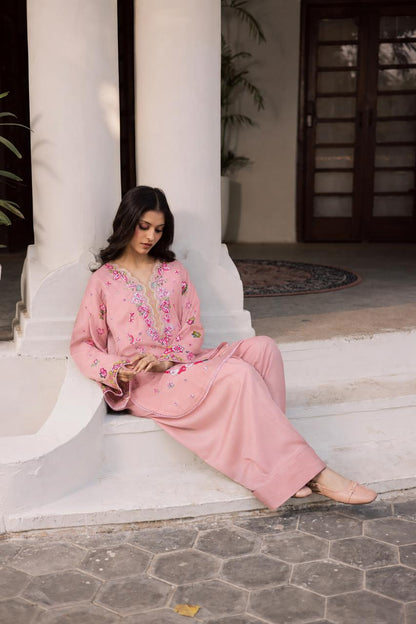 2PC Summer Embroidered Dress - 1356