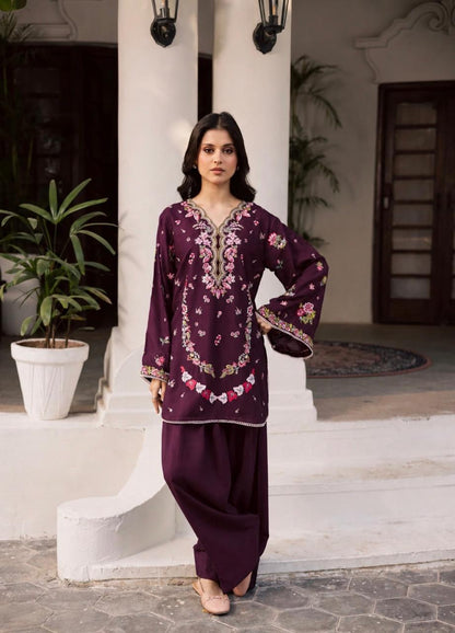 2PC Summer Embroidered Dress - 1357