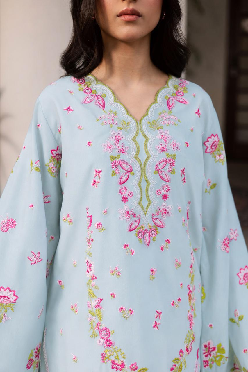 2PC Summer Embroidered Dress - 1359
