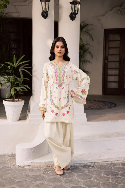 2PC Summer Embroidered Dress - 1358