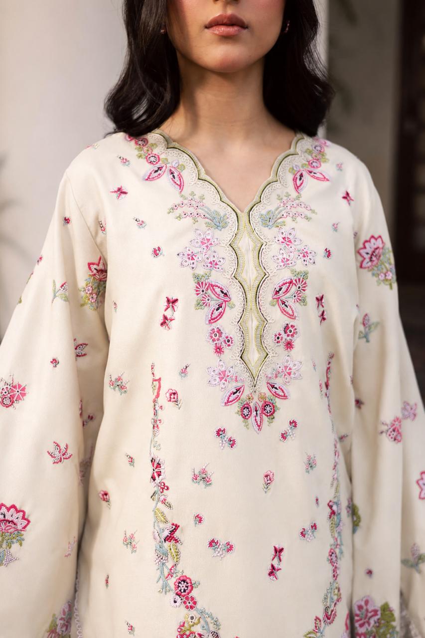 2PC Summer Embroidered Dress - 1358