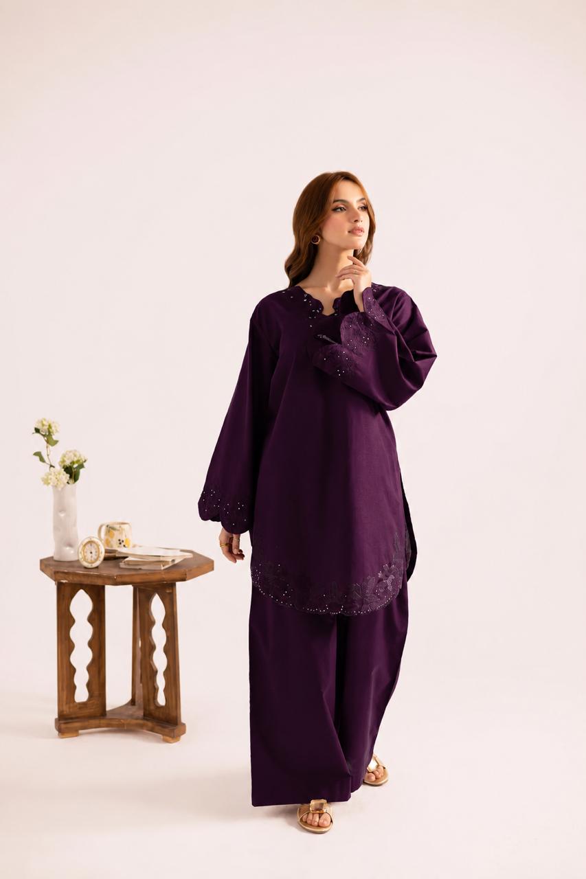 2PC Summer Embroidered Dress - 1360