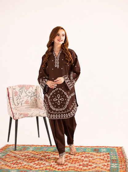 2PC Summer Embroidered Dress - 1224