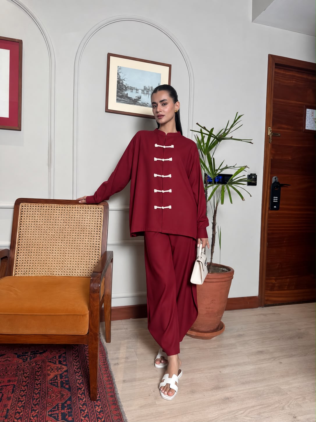 Mandarin Set - Maroon
