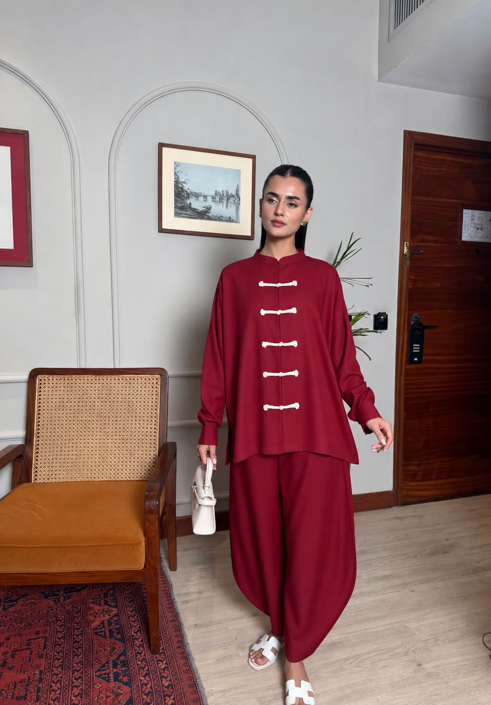 Mandarin Set - Maroon