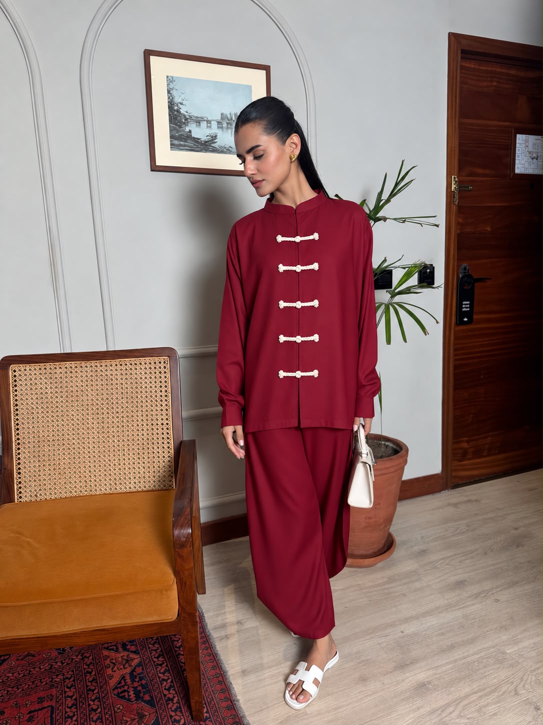 Mandarin Set - Maroon