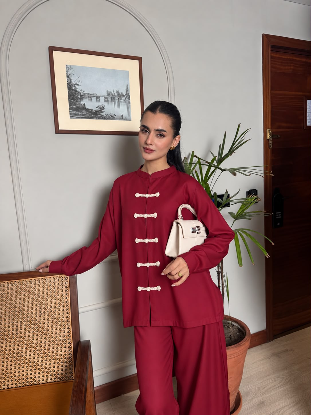 Mandarin Set - Maroon