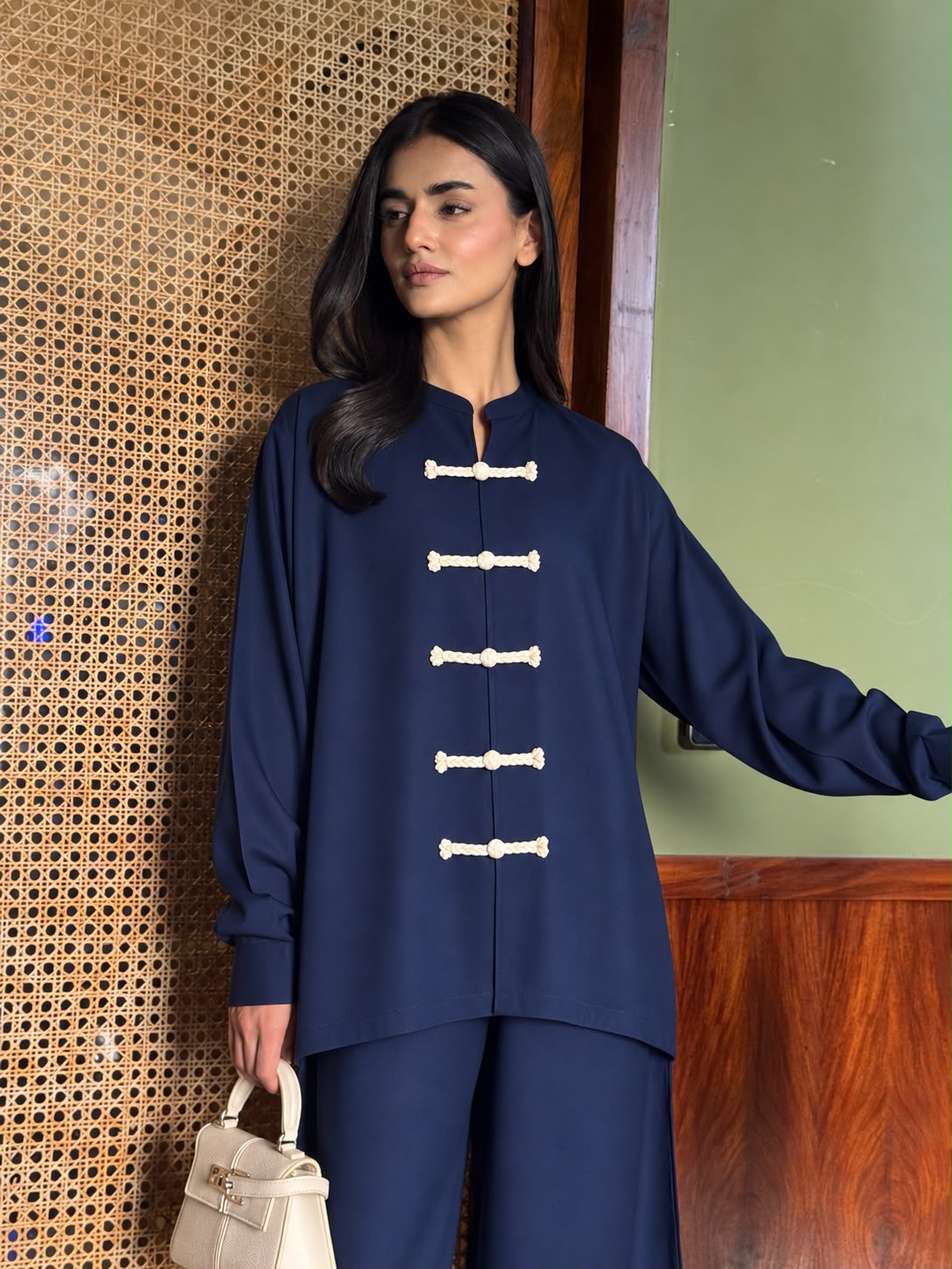 Mandarin Set - Navy Blue