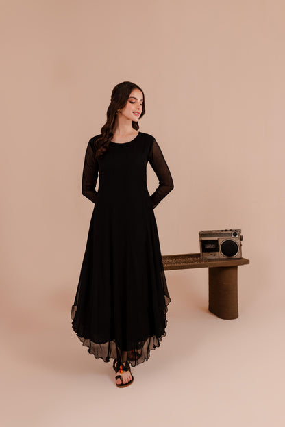 Black Chiffon Dress