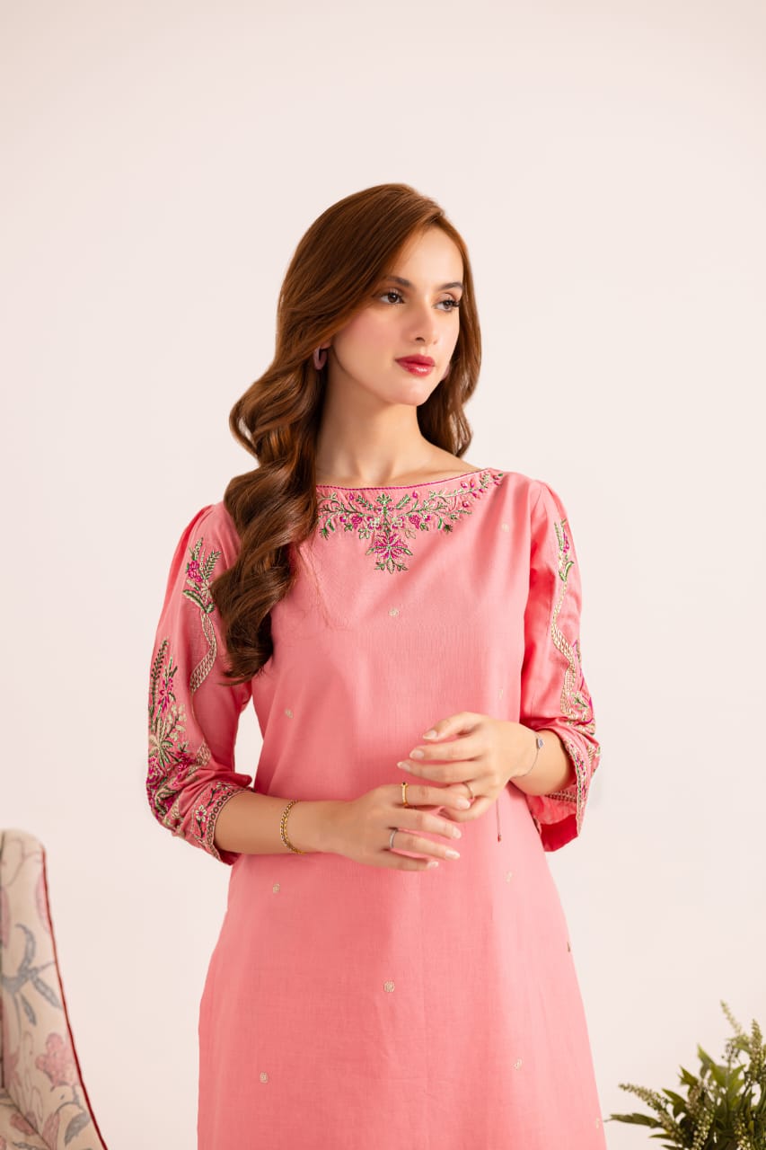 2PC Embroidered Dress - 1128