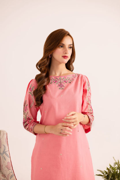 2PC Embroidered Dress - 1128