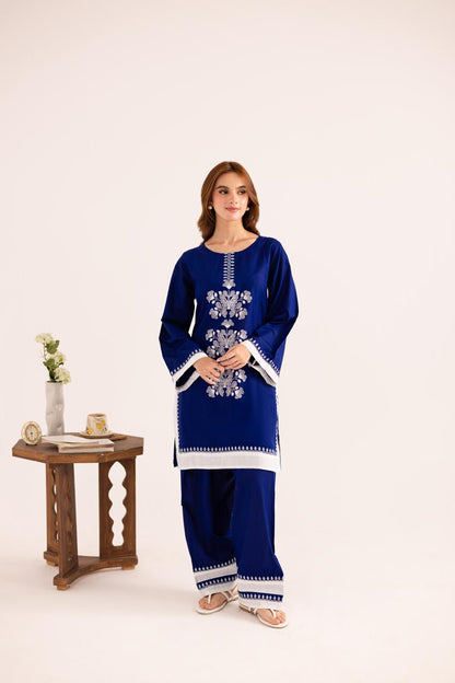 2PC Embroidered Dress - 1138