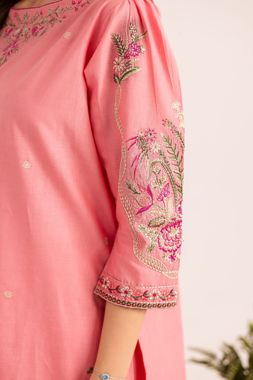 2PC Embroidered Dress - 1128