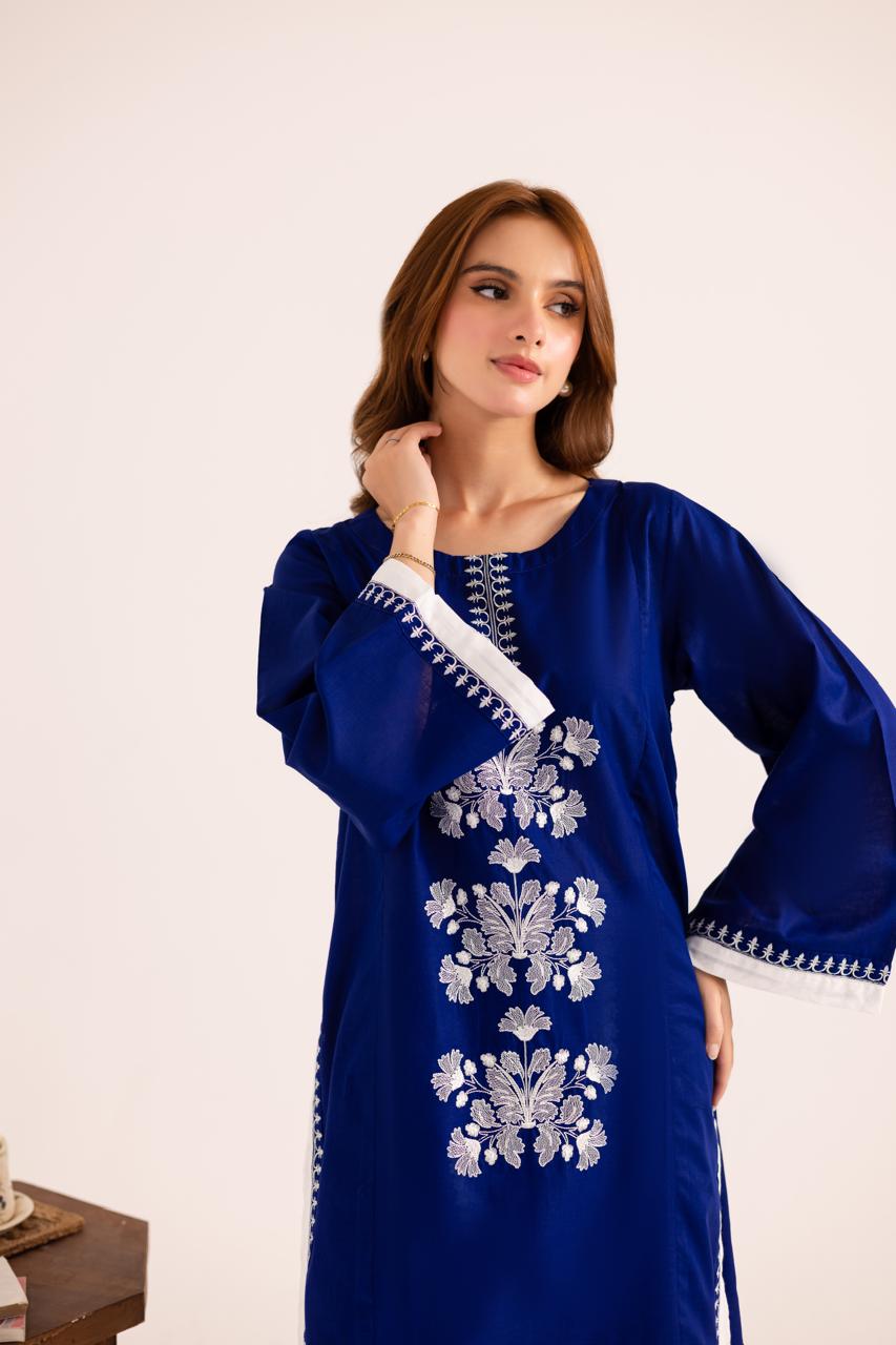 2PC Embroidered Dress - 1138