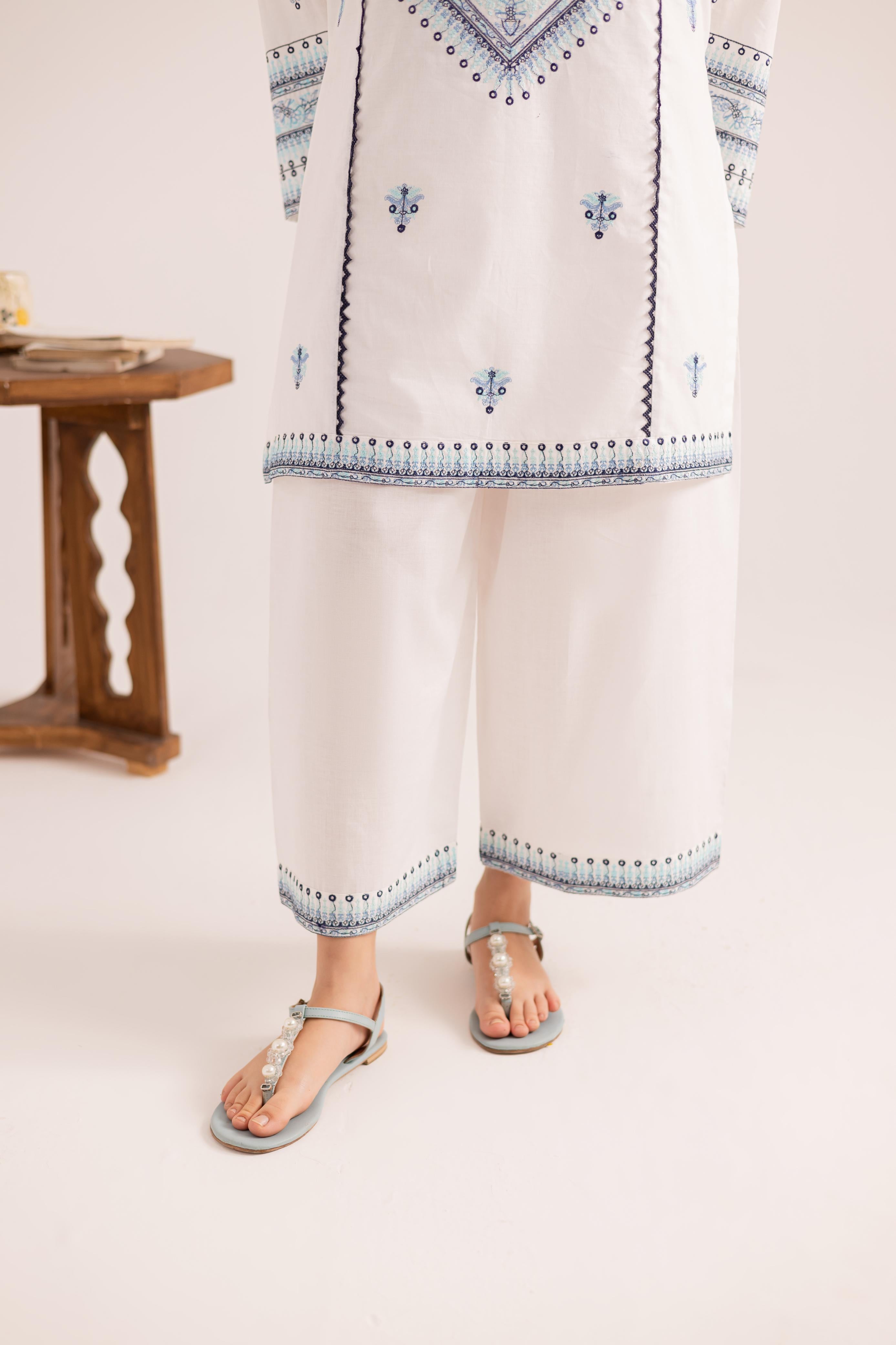 2PC Embroidered Dress - 1129