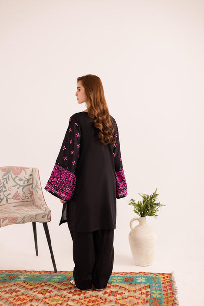2PC Embroidered Dress - 1135