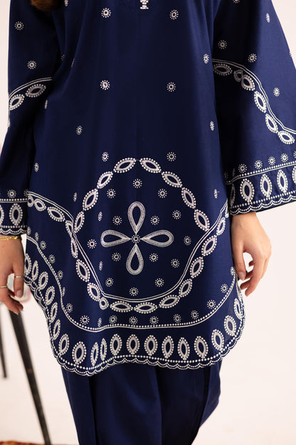 2PC Embroidered Dress - 1137