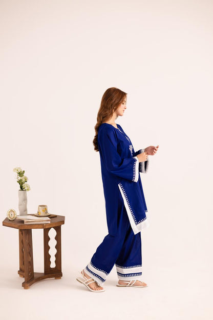 2PC Embroidered Dress - 1138