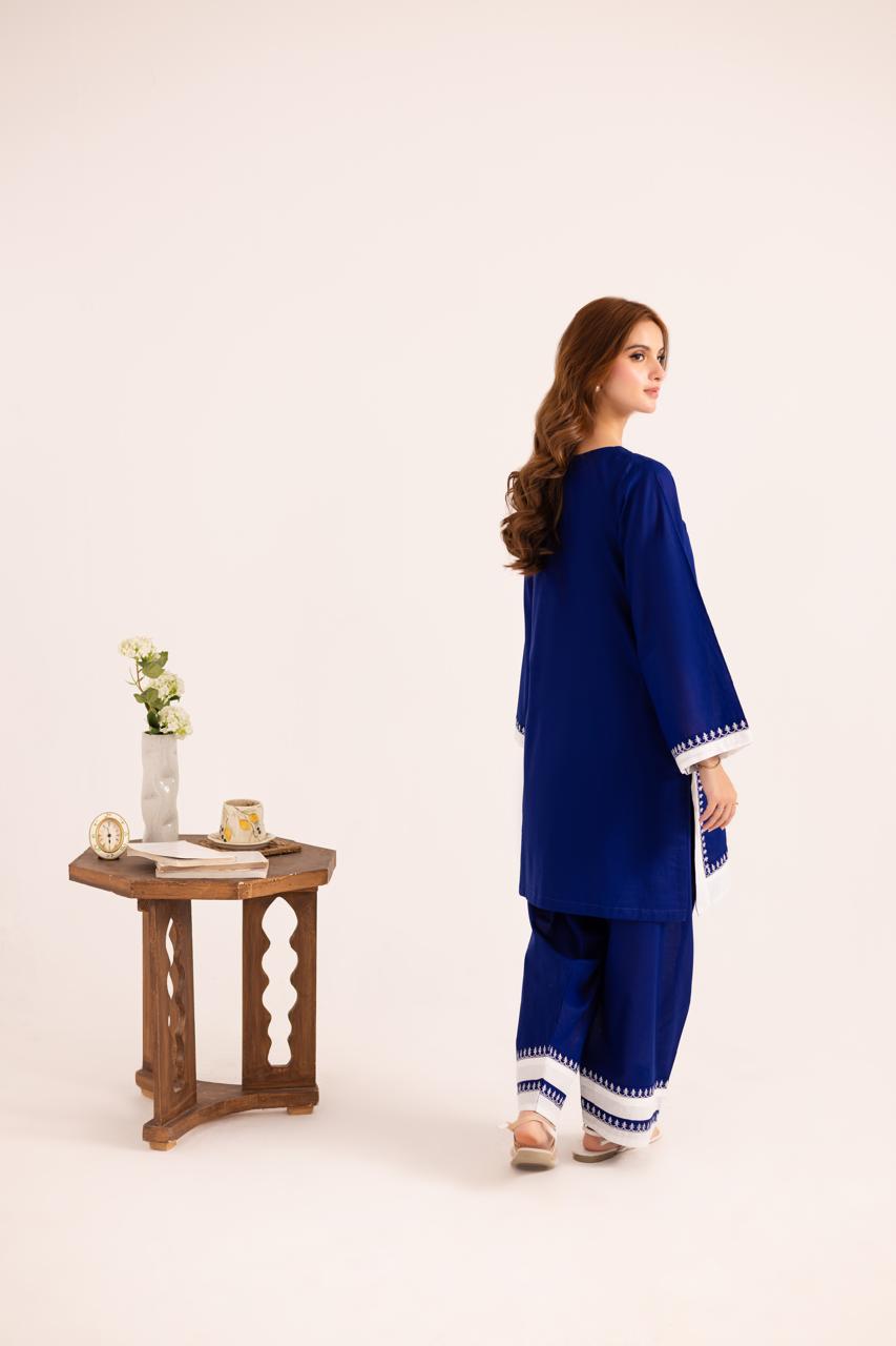 2PC Embroidered Dress - 1138