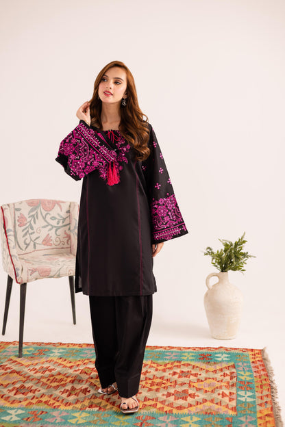 2PC Embroidered Dress - 1135