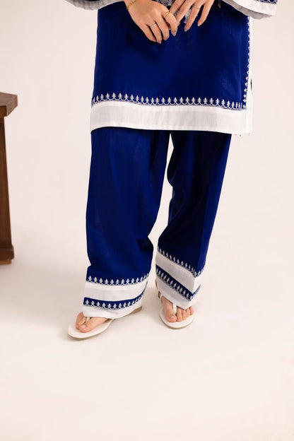 2PC Embroidered Dress - 1138