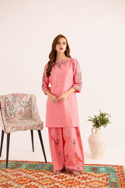 2PC Embroidered Dress - 1128