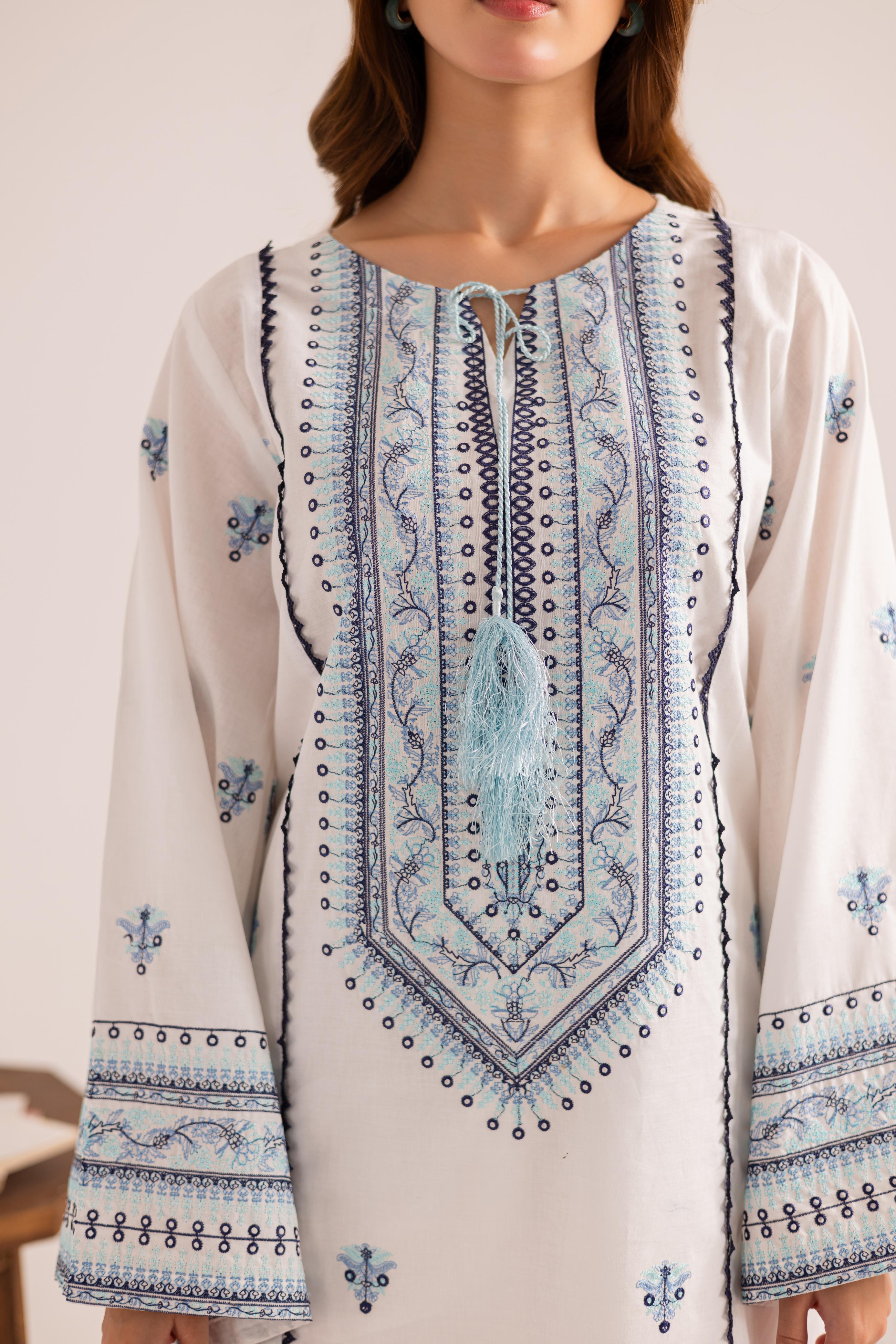 2PC Embroidered Dress - 1129