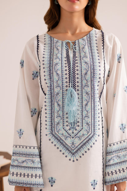 2PC Embroidered Dress - 1129