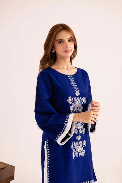 2PC Embroidered Dress - 1138