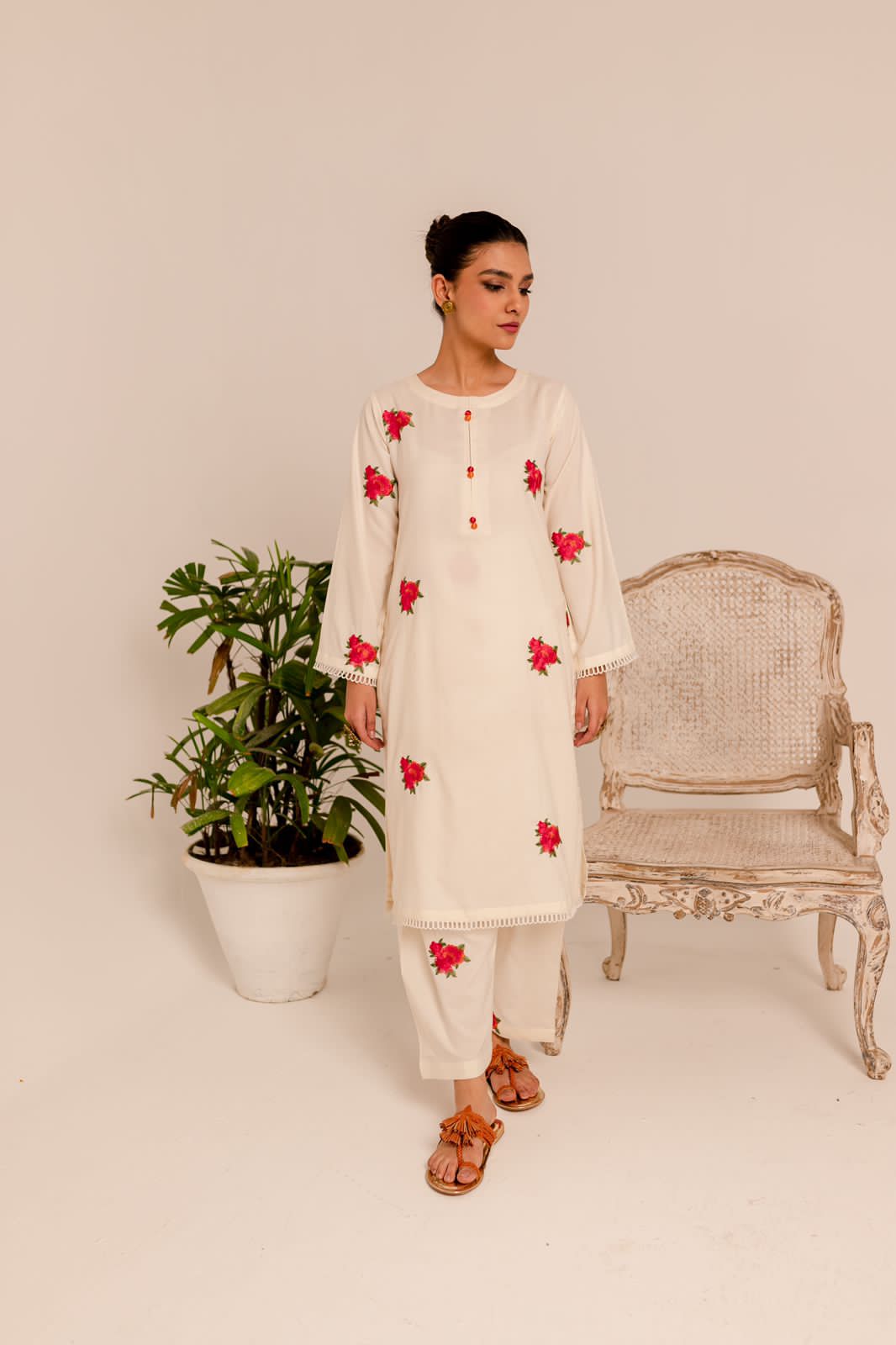 2PC Winters Embroidered Dress EM-RR11