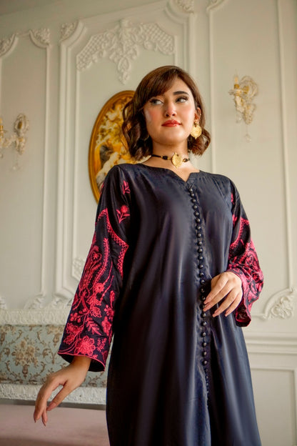 Embroidered Lawn A-Line Kurta (06)