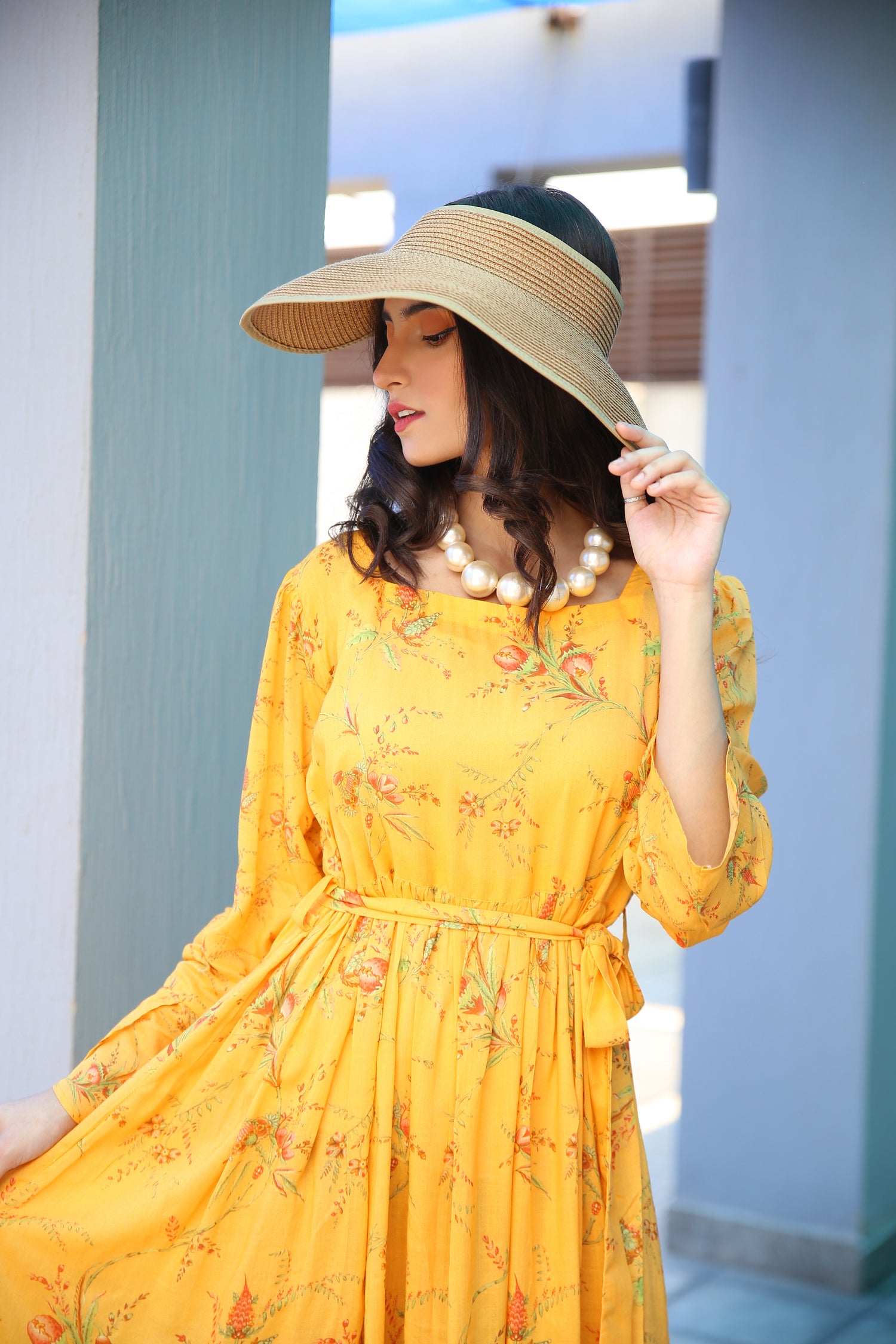 Floral Yellow Summer Maxi