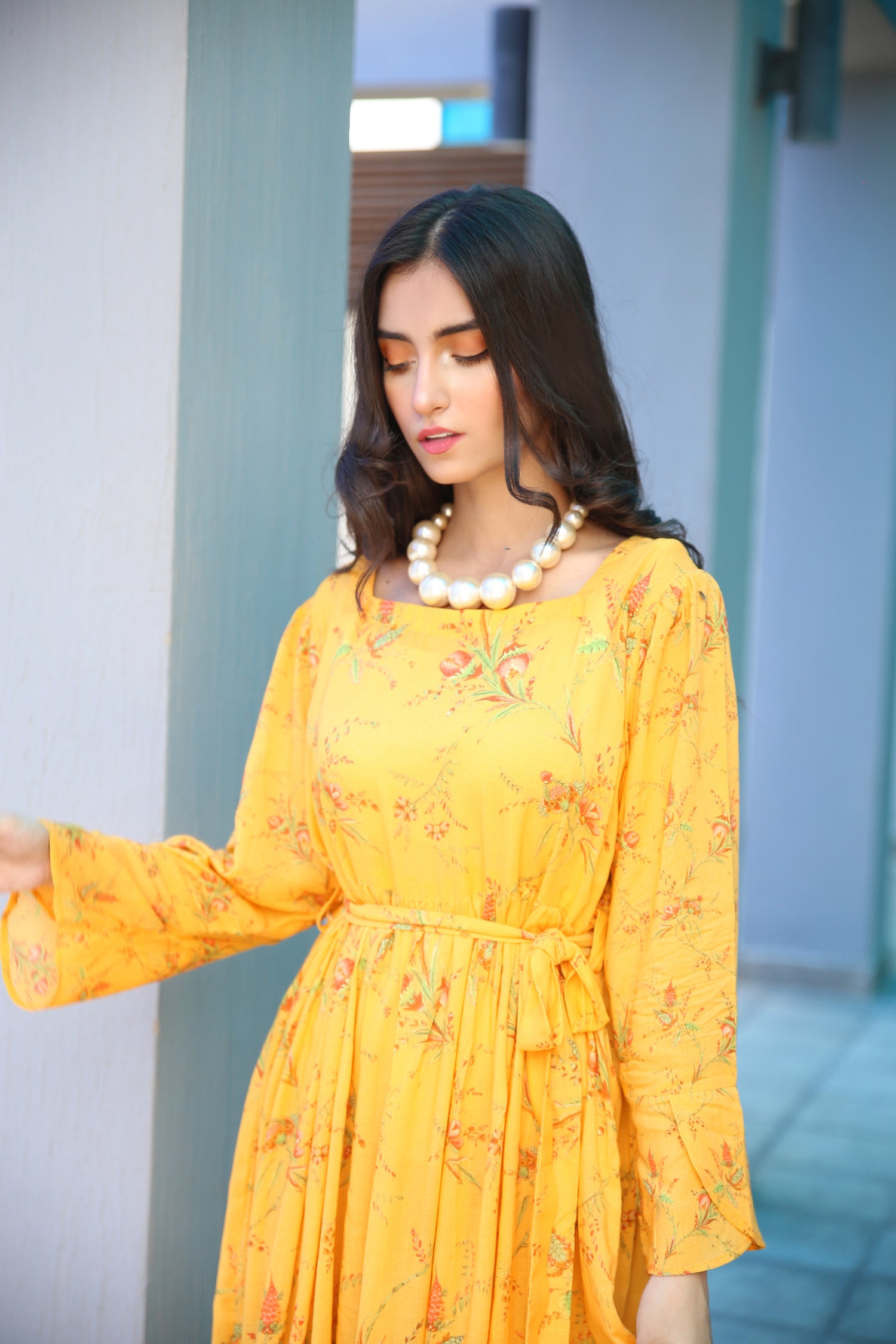 Floral Yellow Summer Maxi
