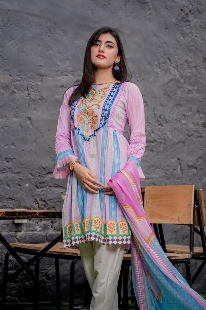 Unstitched 2PC Embroidered Lawn (04)