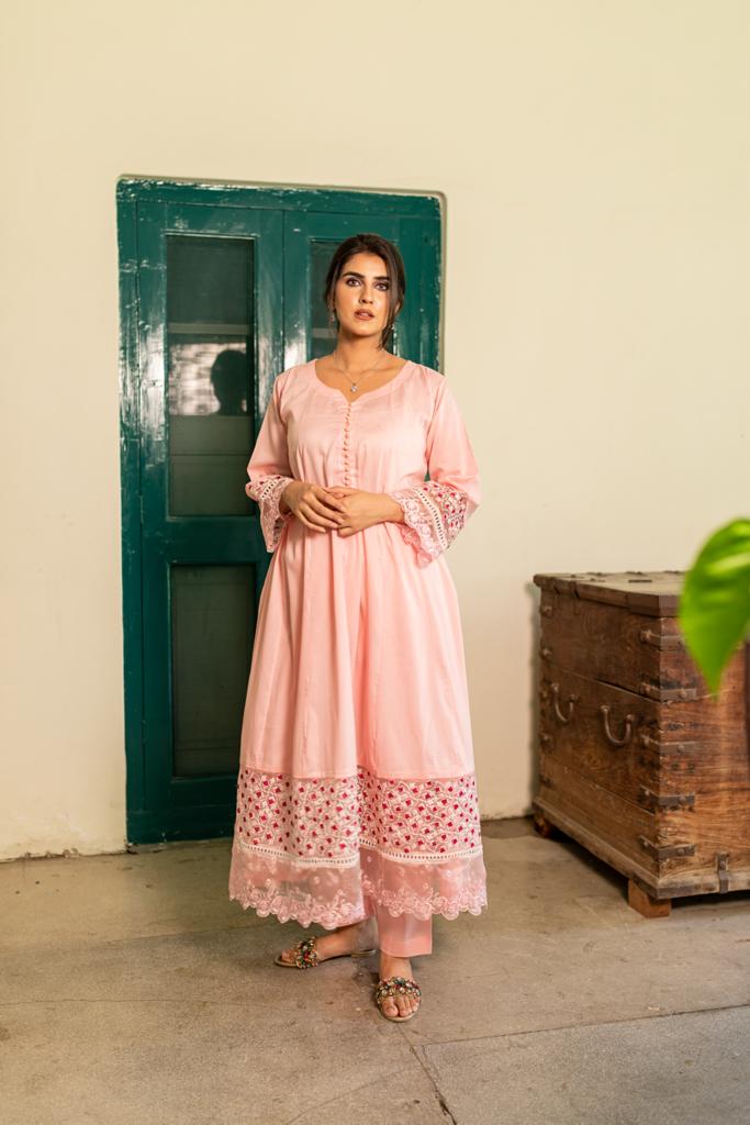 Lawn Embroidered Frock- P003