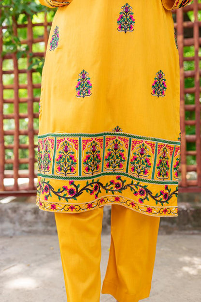 2PC Lawn Embroidered Suit- MM10