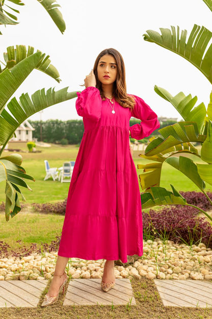 hot pink maxi by silayi pret